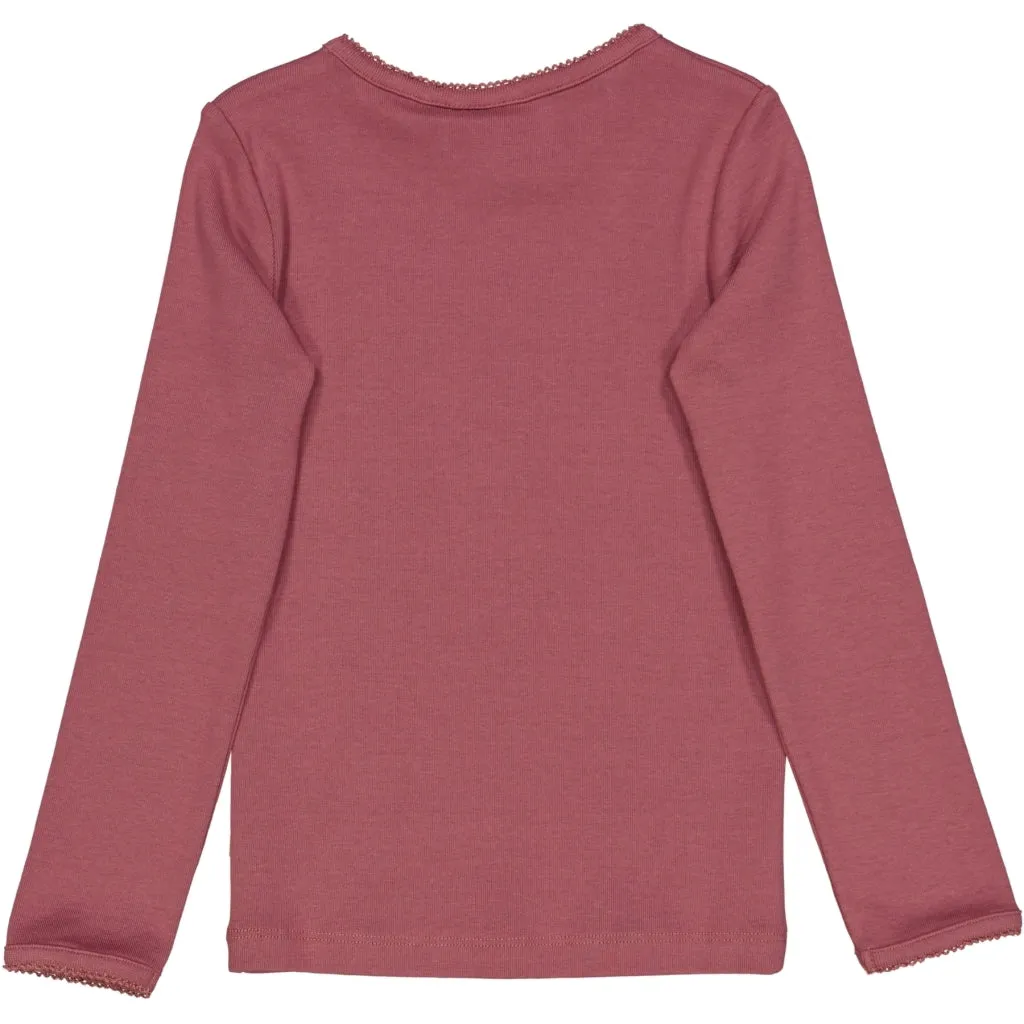 Basic Girl T-Shirt LS - rose brown
