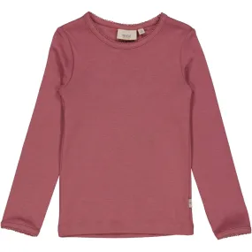 Basic Girl T-Shirt LS - rose brown