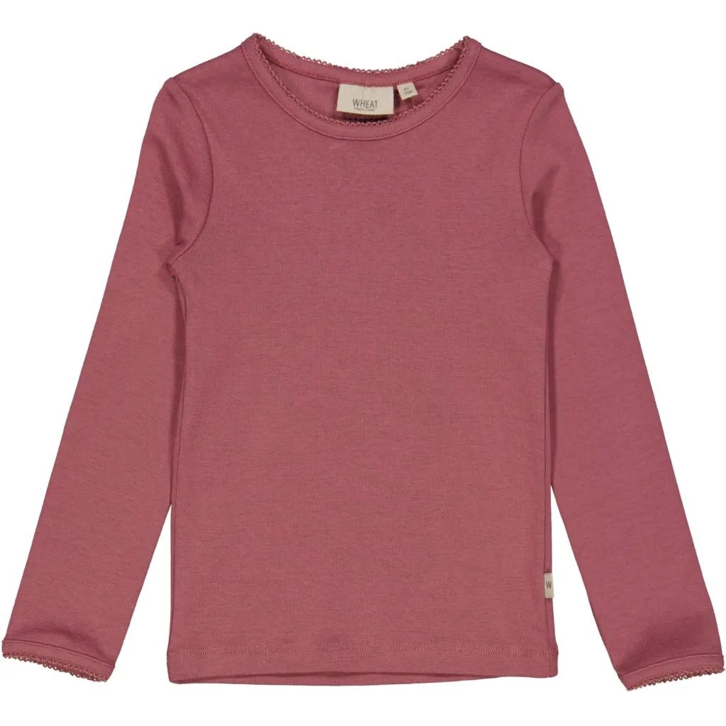 Basic Girl T-Shirt LS - rose brown