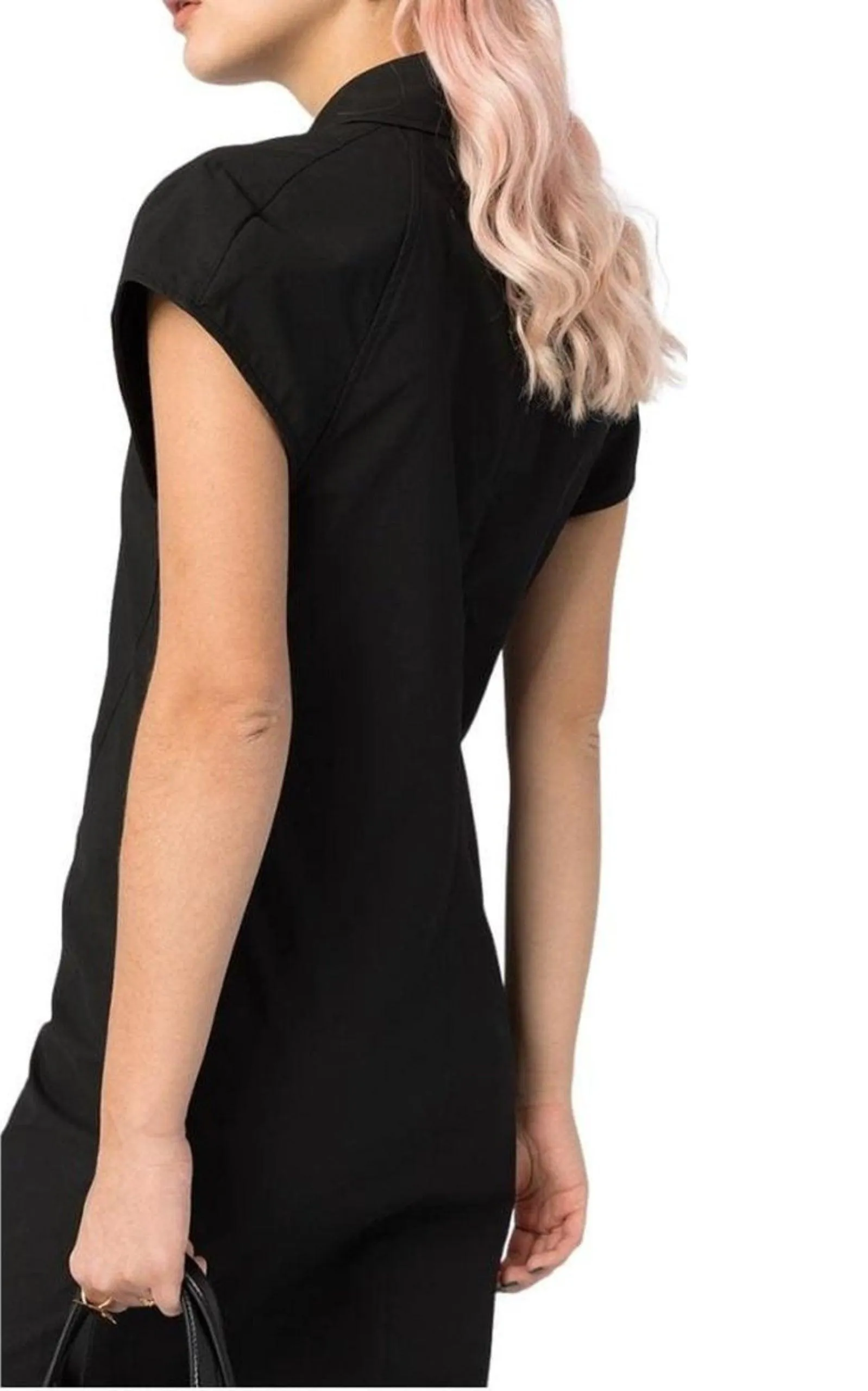 Button-detailed Cotton-blend Midi Shirt Dress