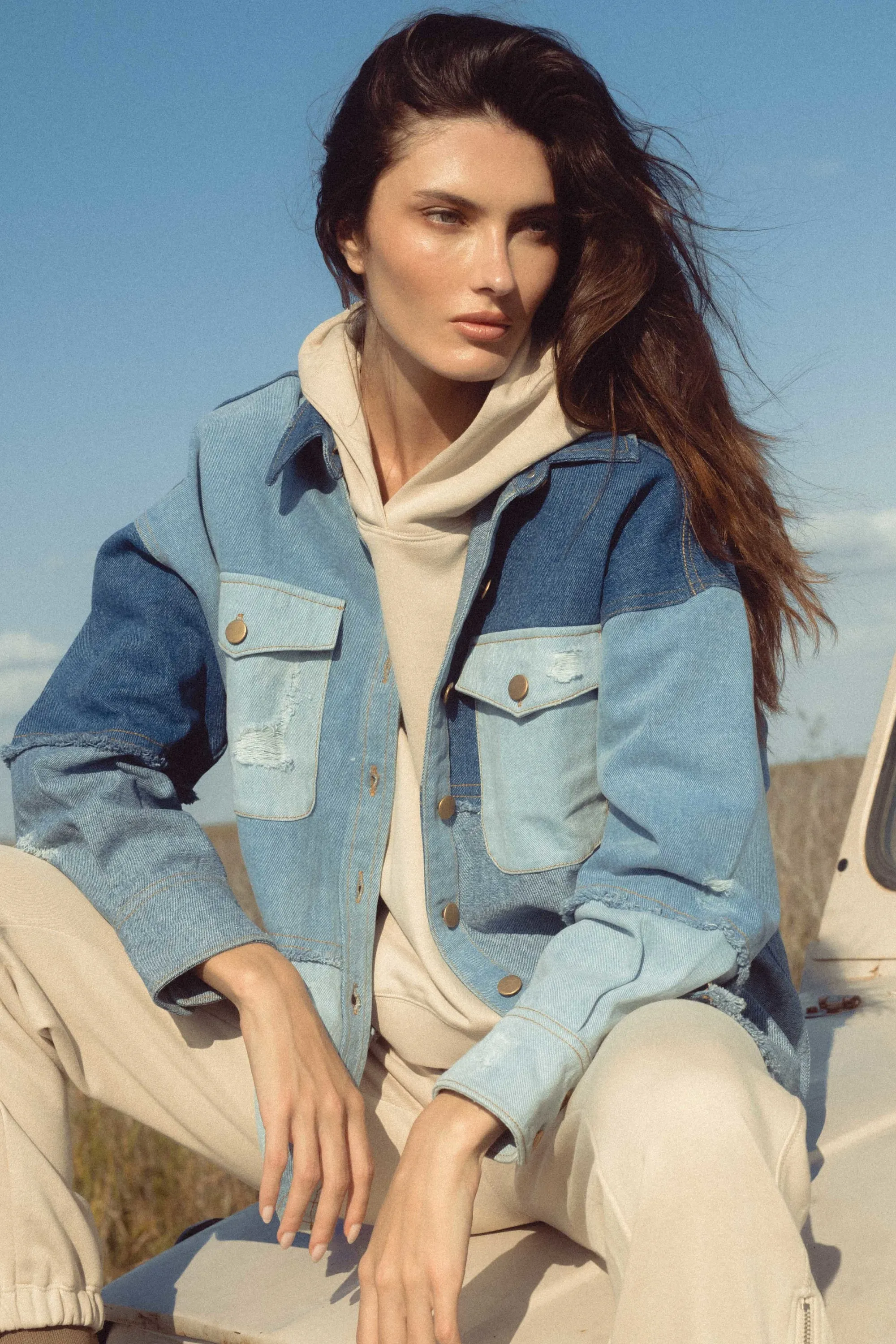 FINAL SALE!! The Bailey Denim Shacket