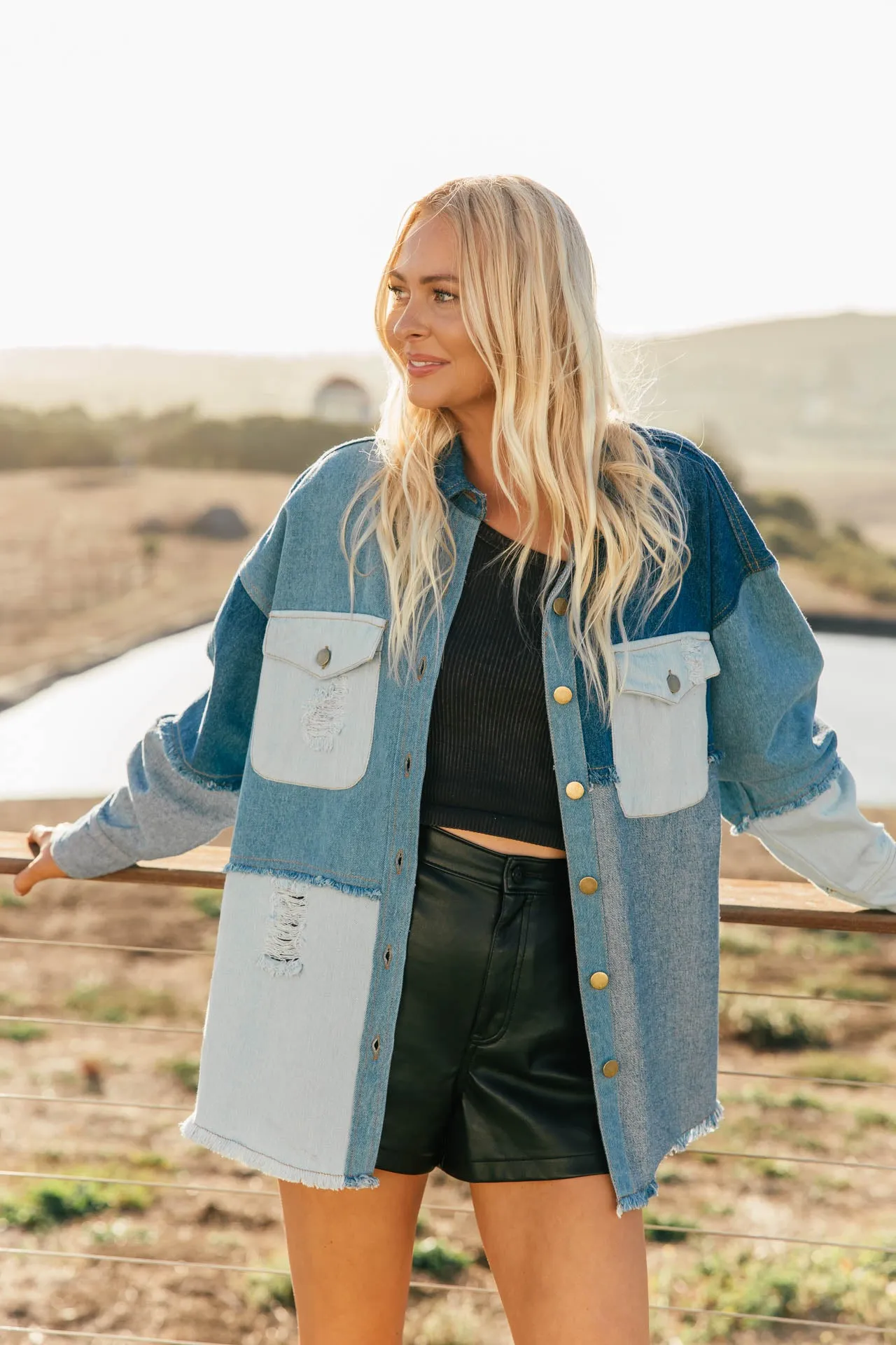 FINAL SALE!! The Bailey Denim Shacket