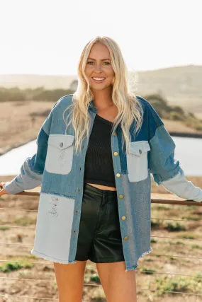 FINAL SALE!! The Bailey Denim Shacket
