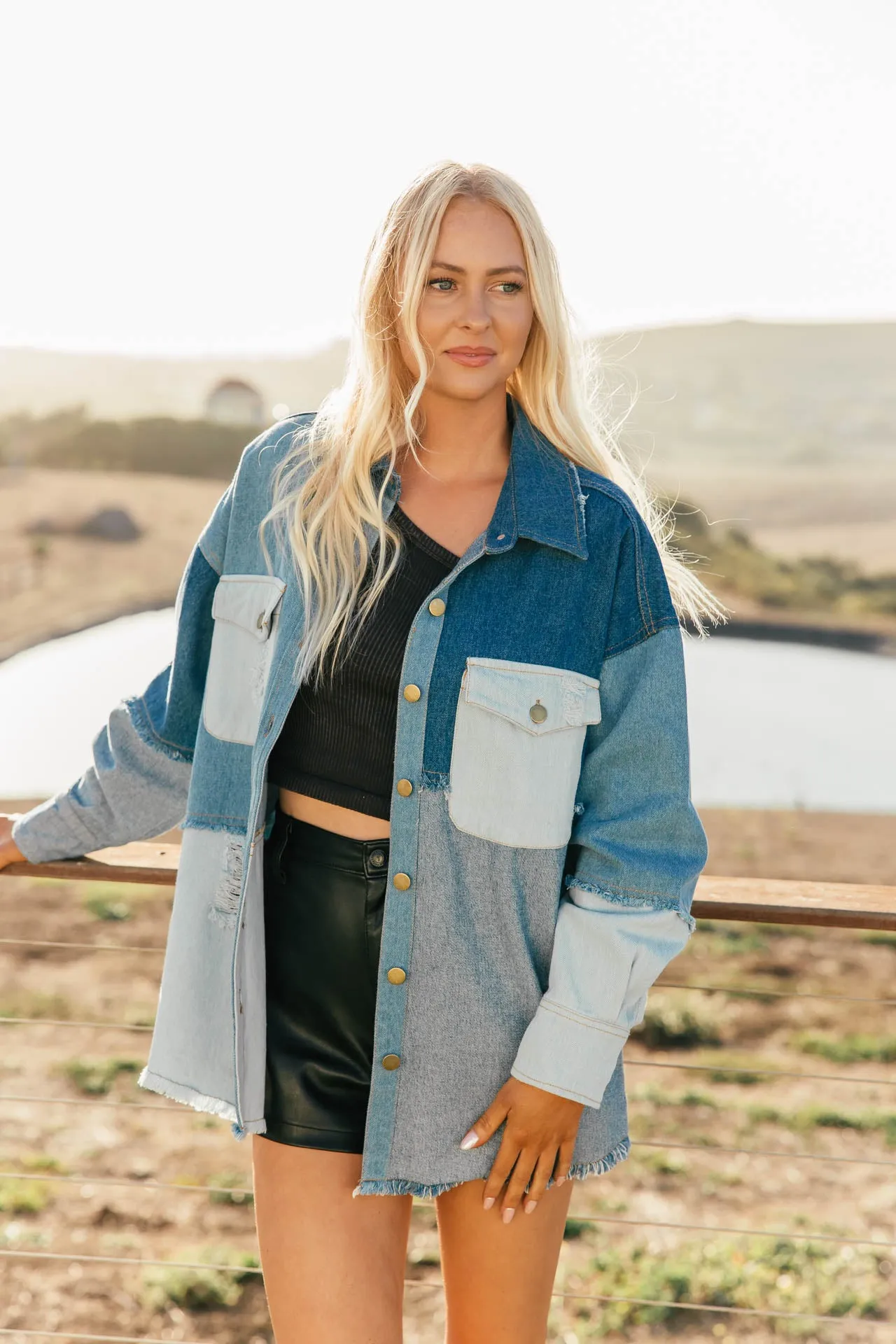 FINAL SALE!! The Bailey Denim Shacket