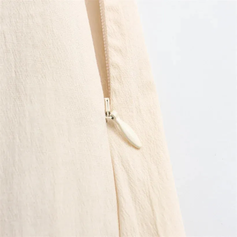 Girlary Women Ruched At the waist  Midi Skirt Spring And Autumn Chic Ladies Skirt Commuter Women's Half Skirt  Ladies