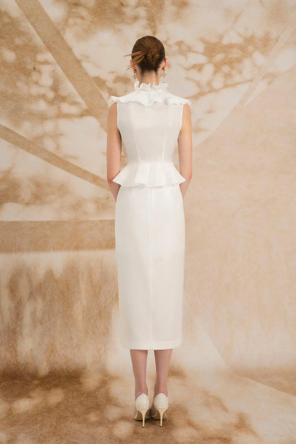Giuliana Sheath Sleeveless Organza Midi Set