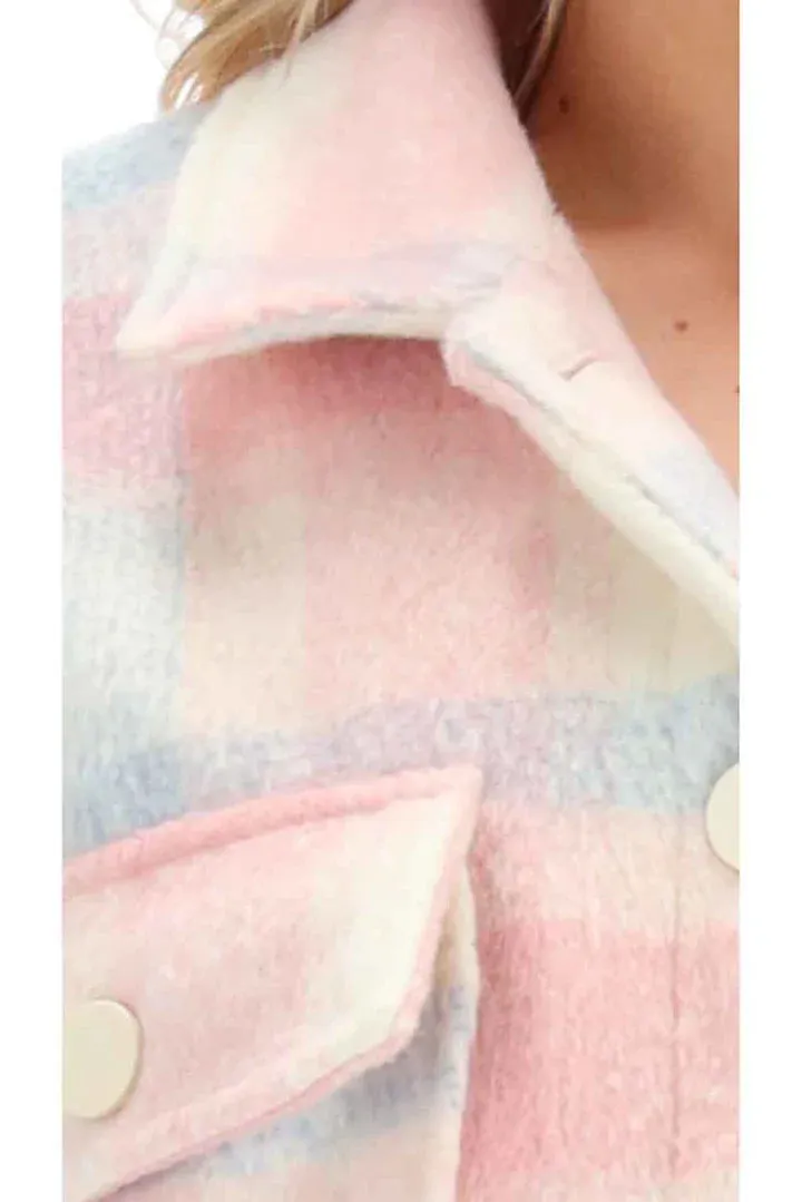 Holly Shacket-Pink Check-CHARLO
