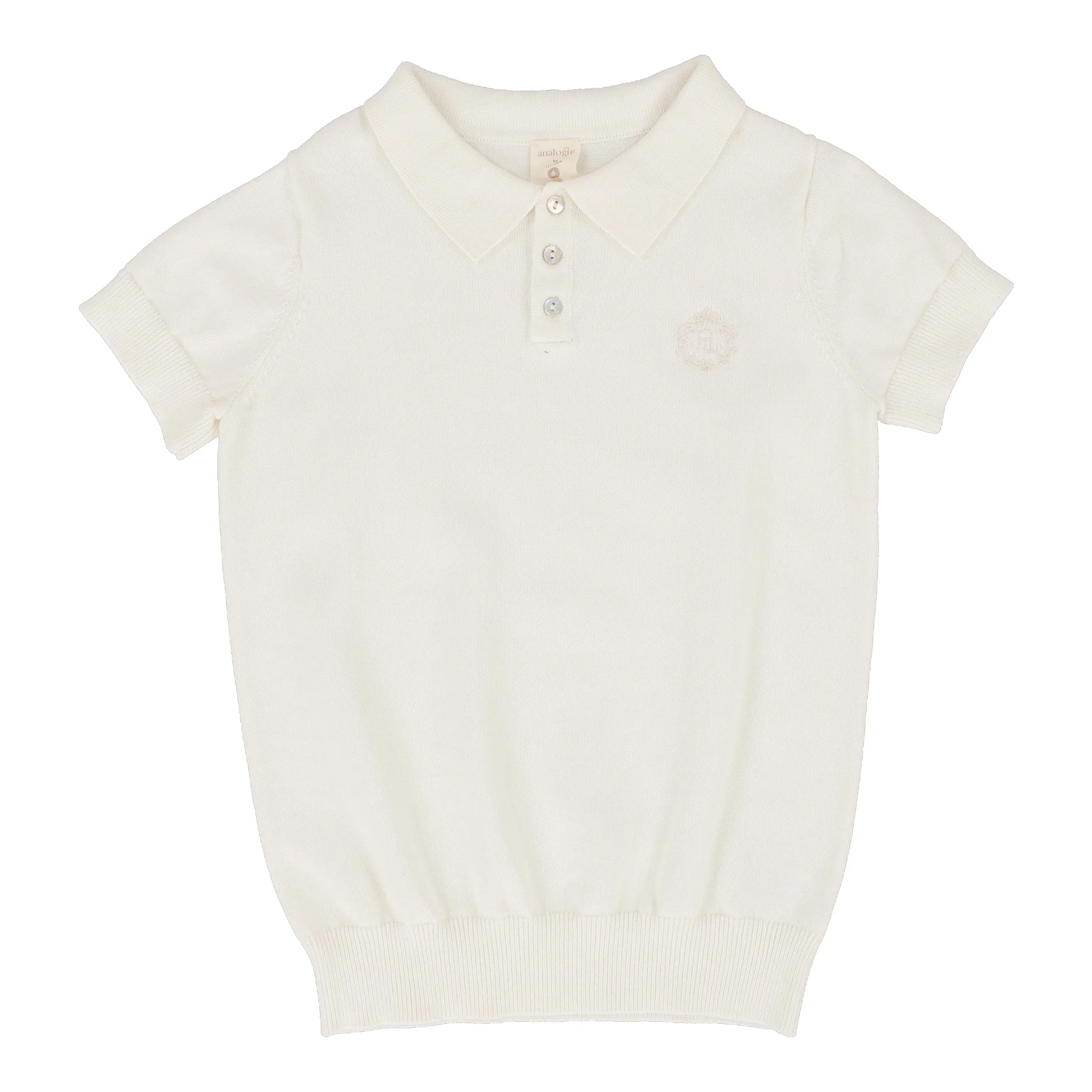 Knit cream polo by Lil Leggs