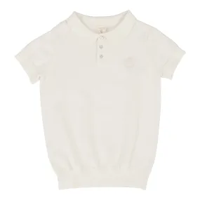 Knit cream polo by Lil Leggs