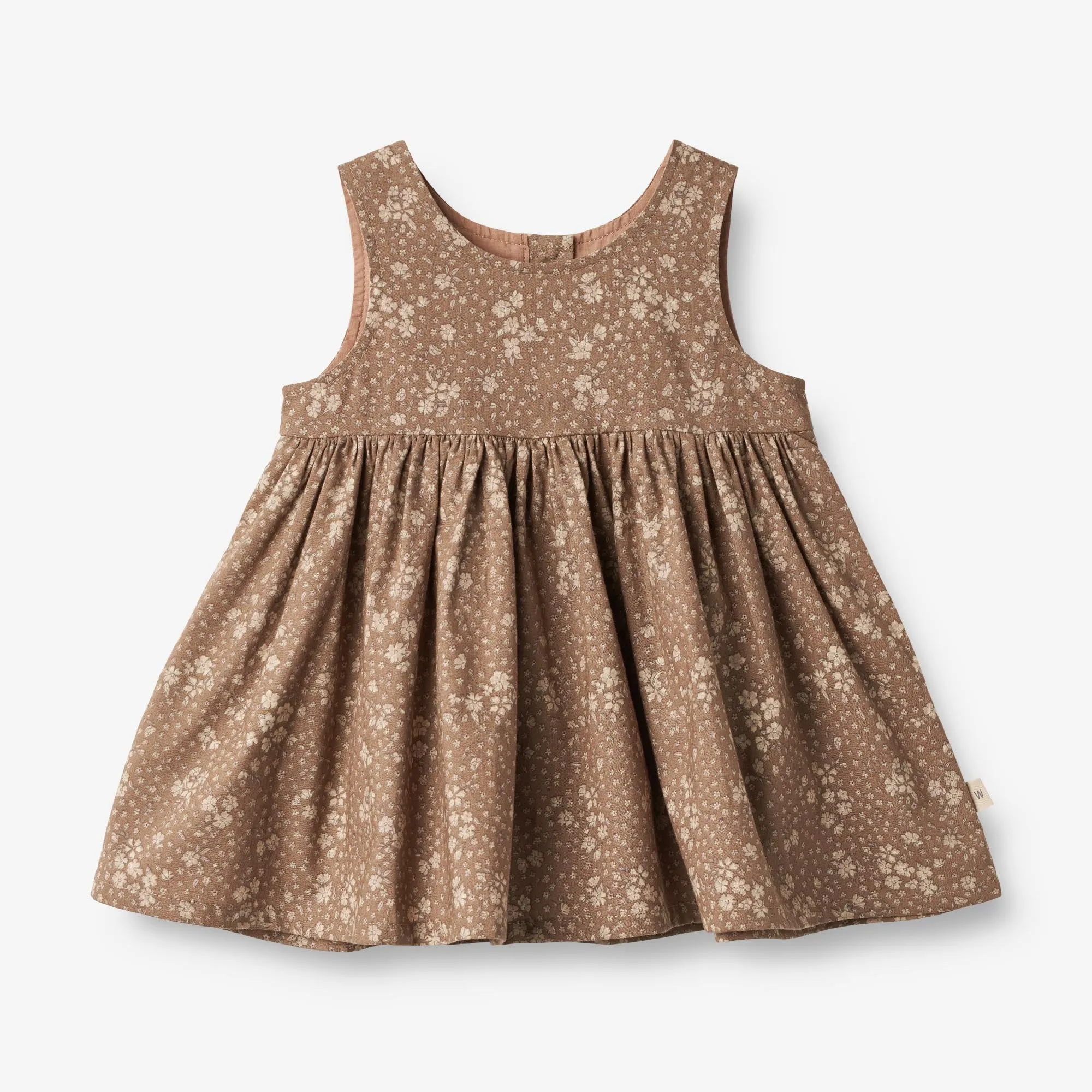Pinafore Wrinkles | Baby - cocoa brown flowers